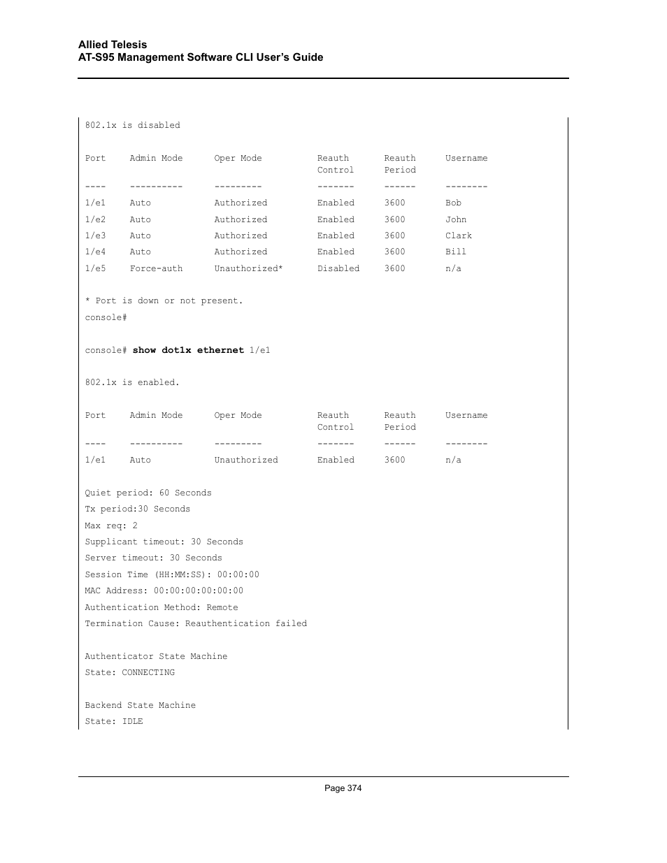 Allied Telesis AT-S95 CLI User Manual | Page 374 / 392