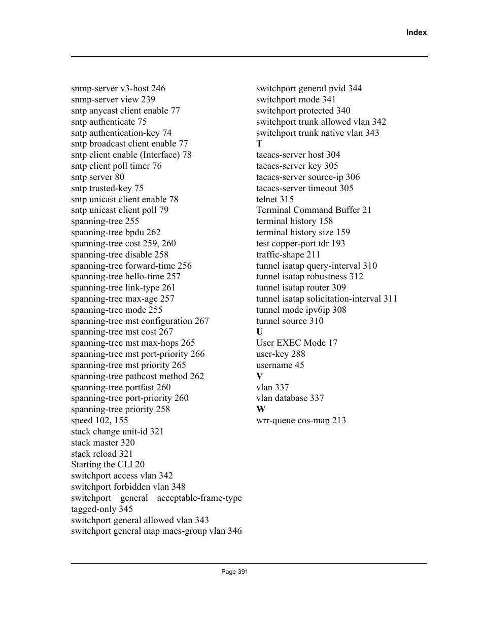 Allied Telesis AT-S95 CLI User Manual | Page 391 / 392