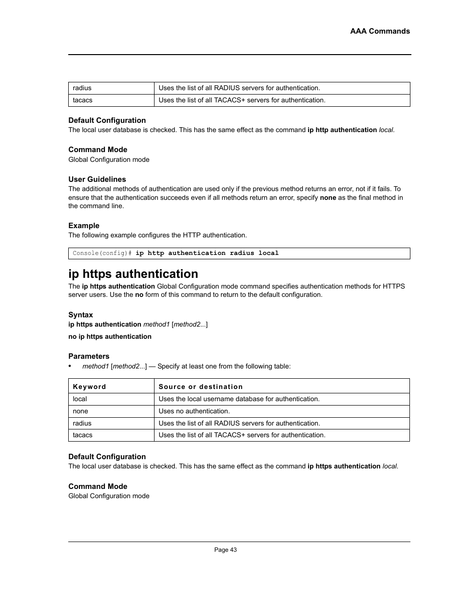 Ip https authentication | Allied Telesis AT-S95 CLI User Manual | Page 43 / 392