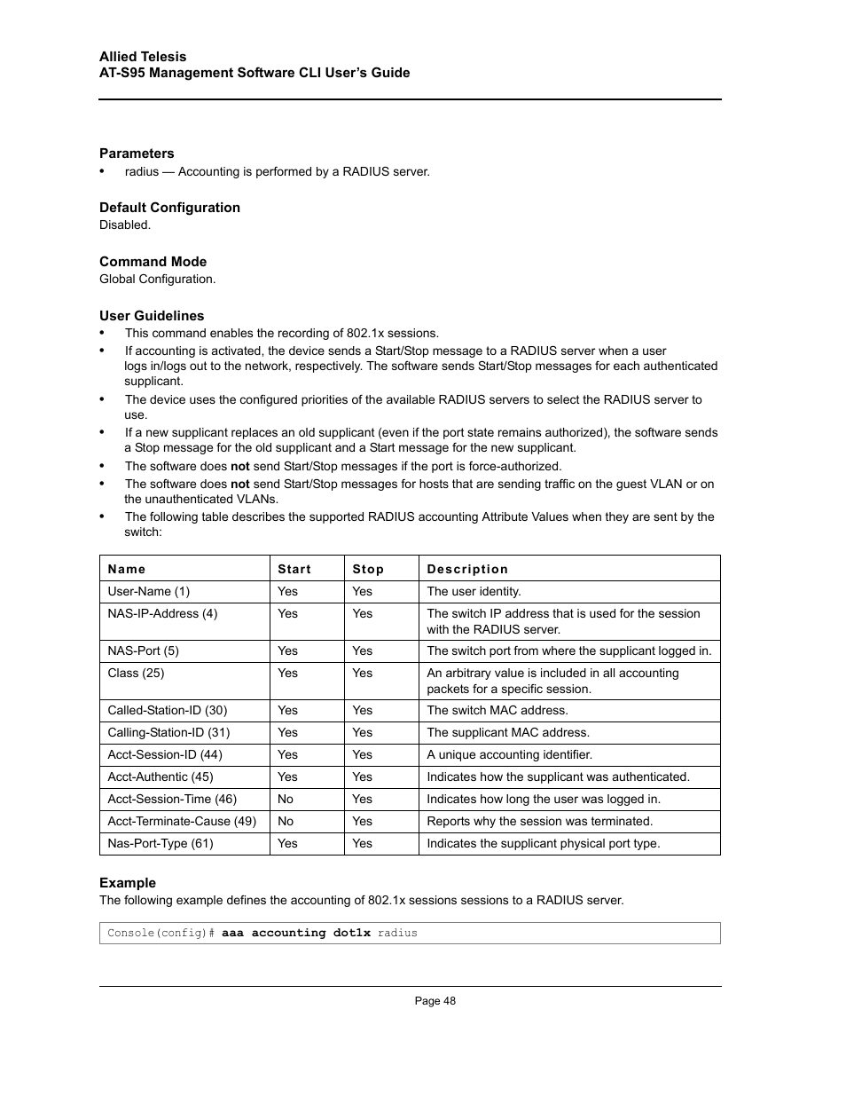 Allied Telesis AT-S95 CLI User Manual | Page 48 / 392