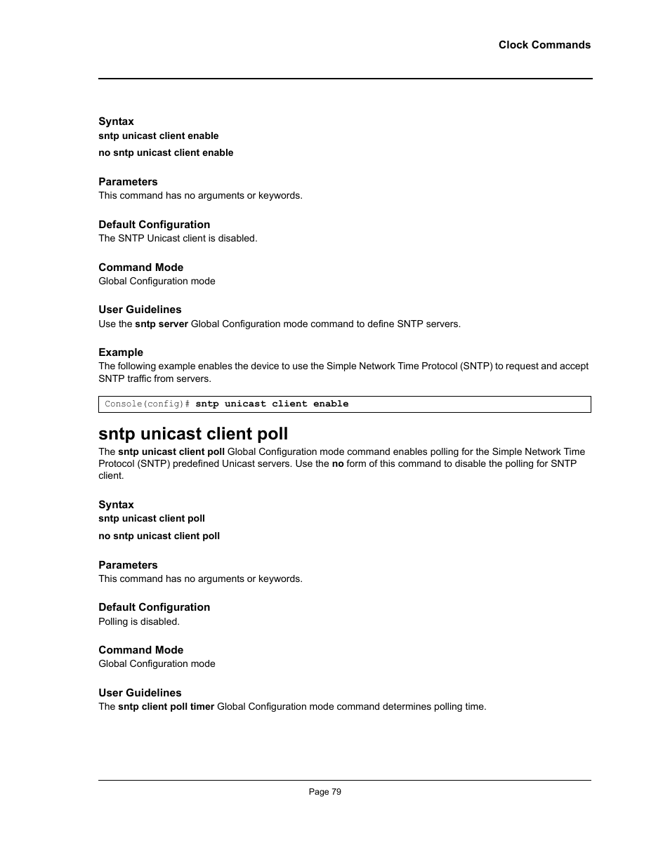 Sntp unicast client poll | Allied Telesis AT-S95 CLI User Manual | Page 79 / 392
