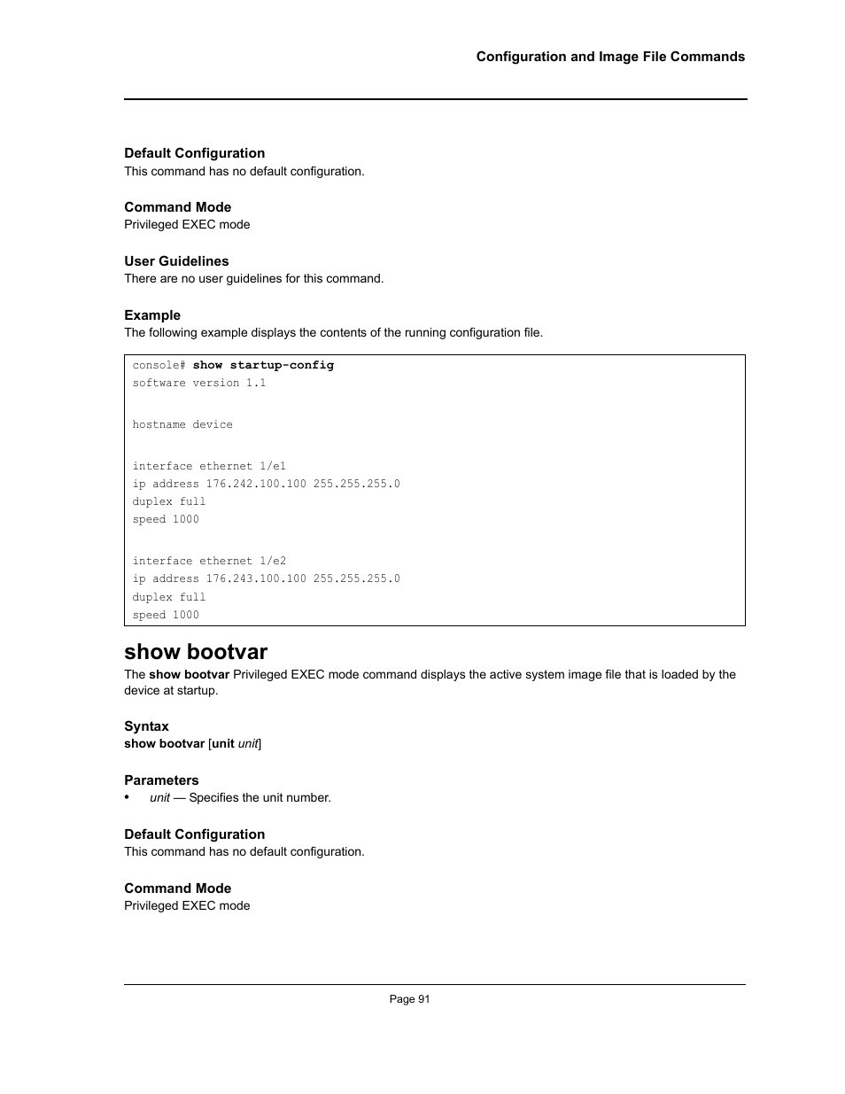 Show bootvar | Allied Telesis AT-S95 CLI User Manual | Page 91 / 392