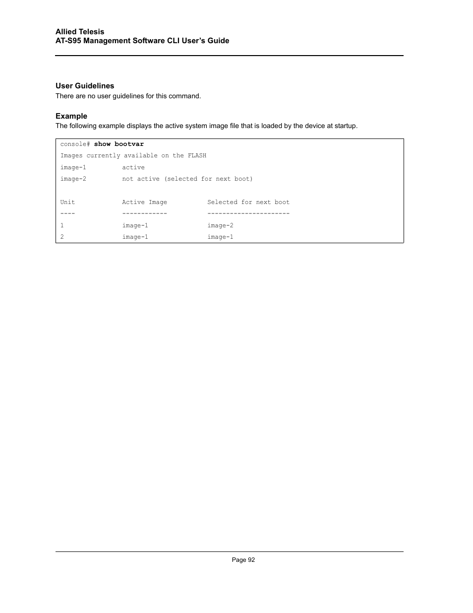 Allied Telesis AT-S95 CLI User Manual | Page 92 / 392