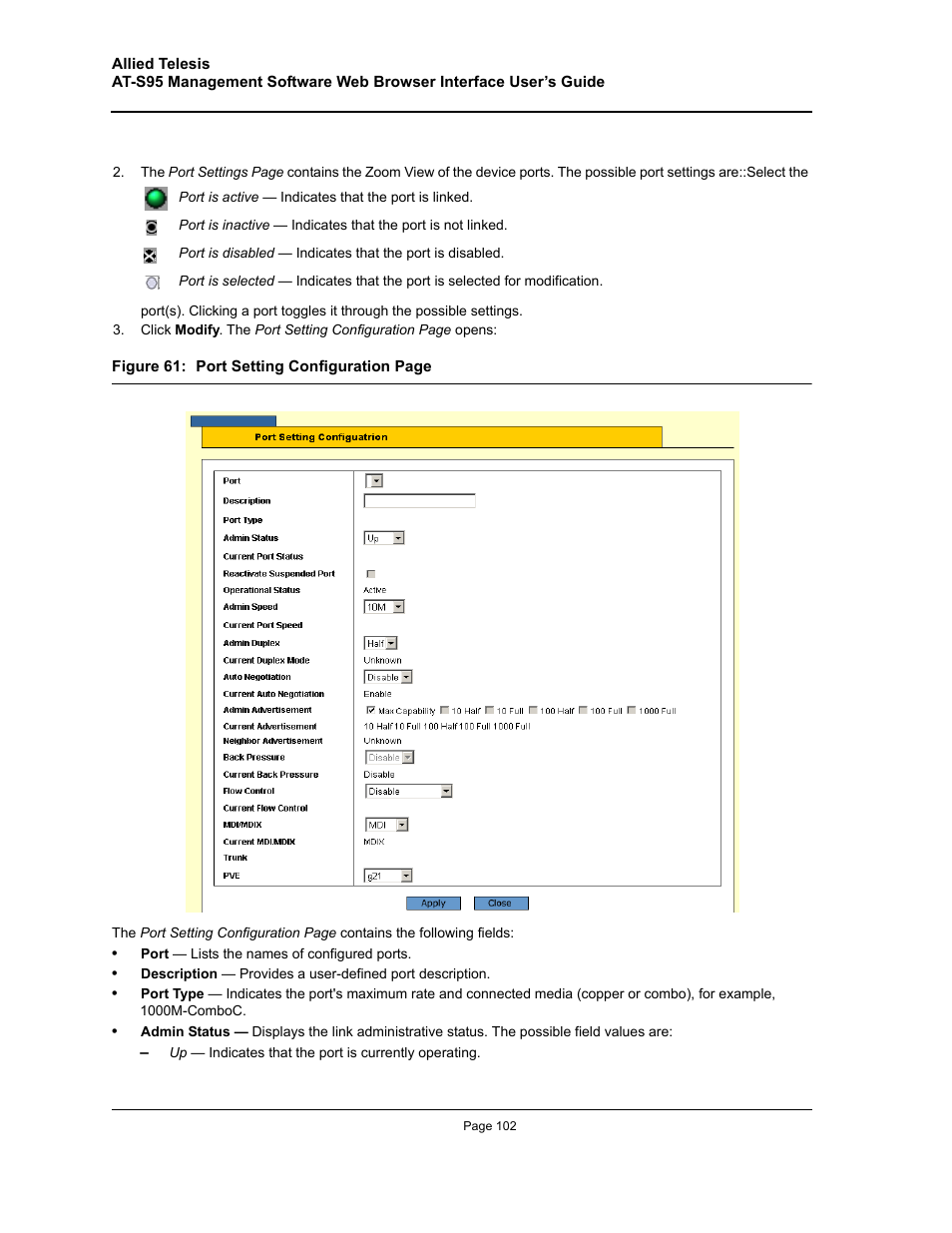 Allied Telesis AT-S95 WEB User Manual | Page 102 / 254