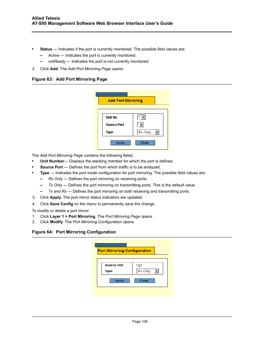 Allied Telesis AT-S95 WEB User Manual | Page 106 / 254