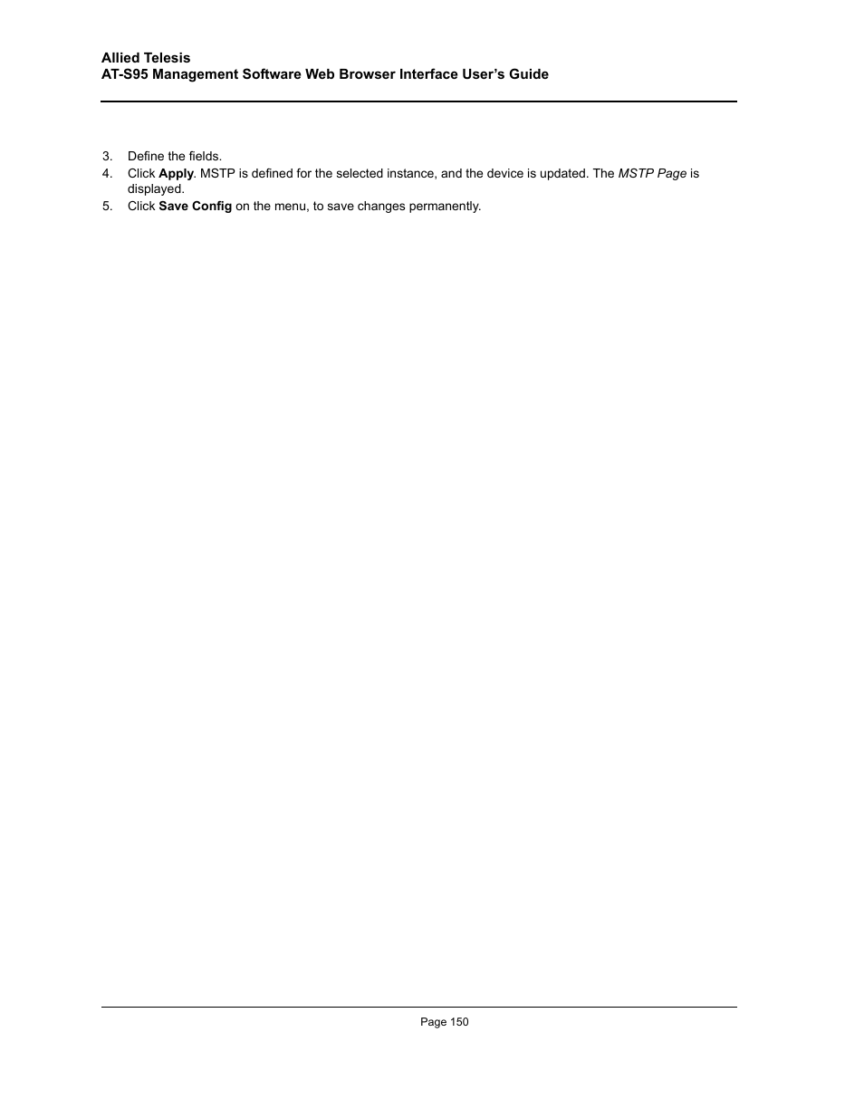 Allied Telesis AT-S95 WEB User Manual | Page 150 / 254
