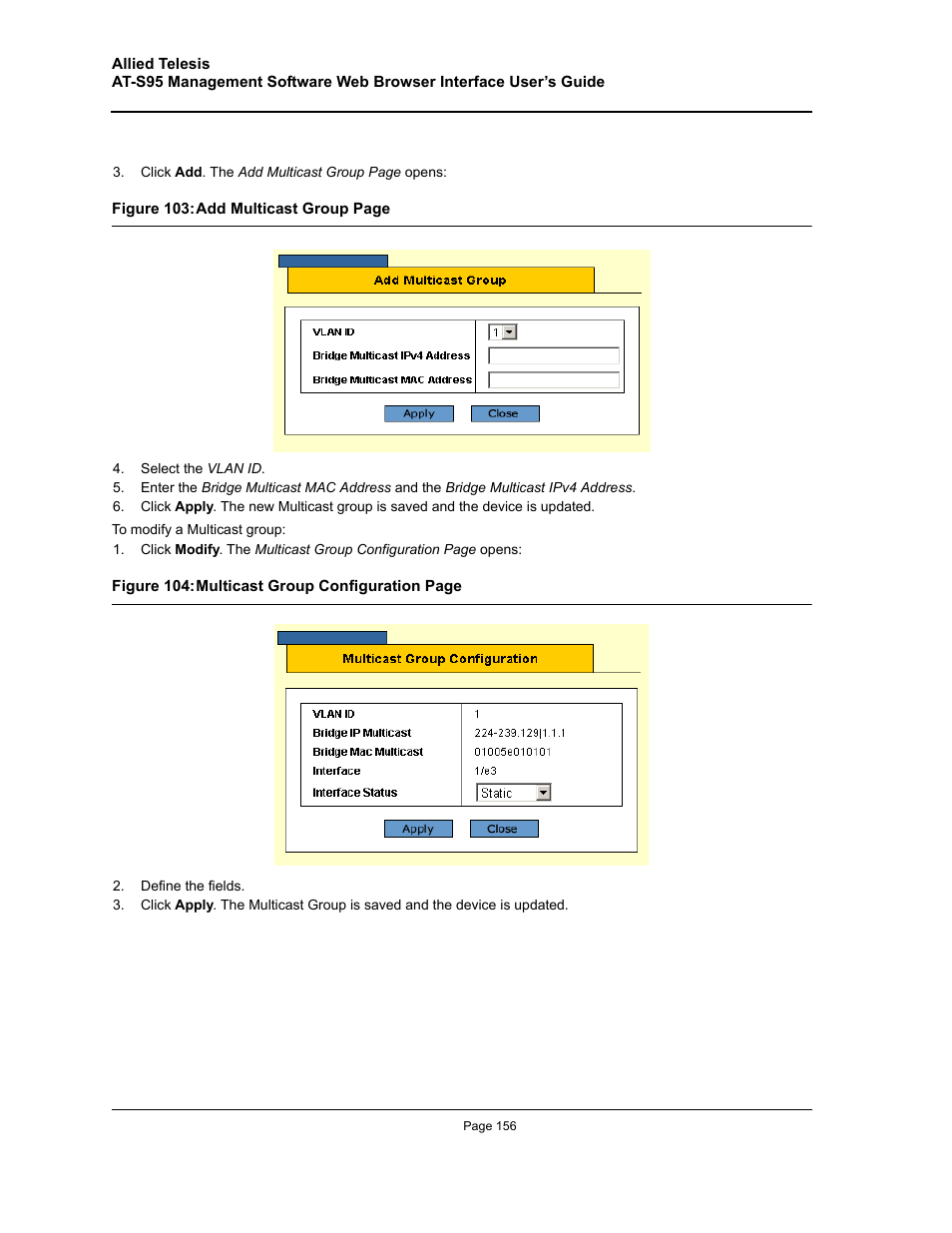 Allied Telesis AT-S95 WEB User Manual | Page 156 / 254