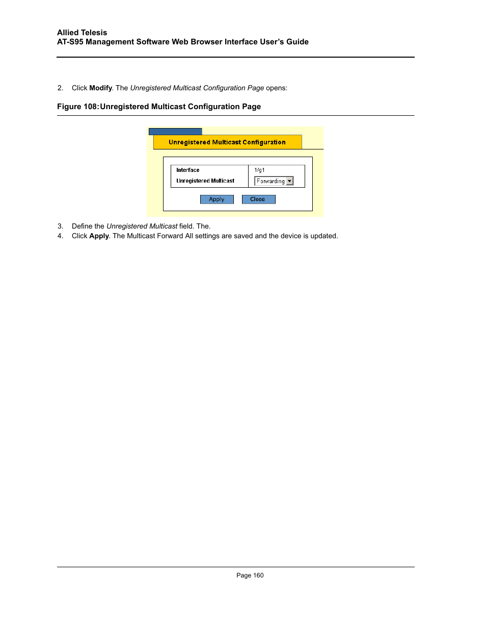 Allied Telesis AT-S95 WEB User Manual | Page 160 / 254