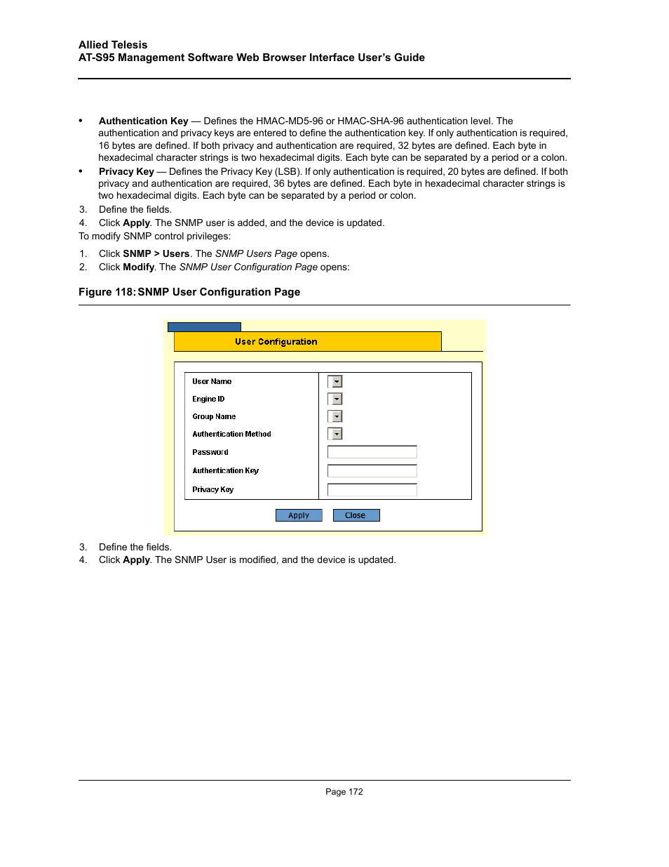 Allied Telesis AT-S95 WEB User Manual | Page 172 / 254