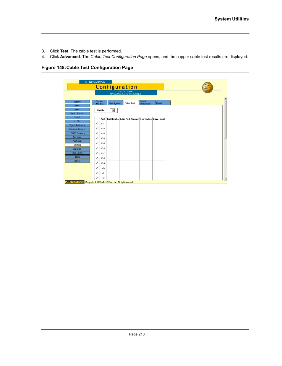 Allied Telesis AT-S95 WEB User Manual | Page 213 / 254