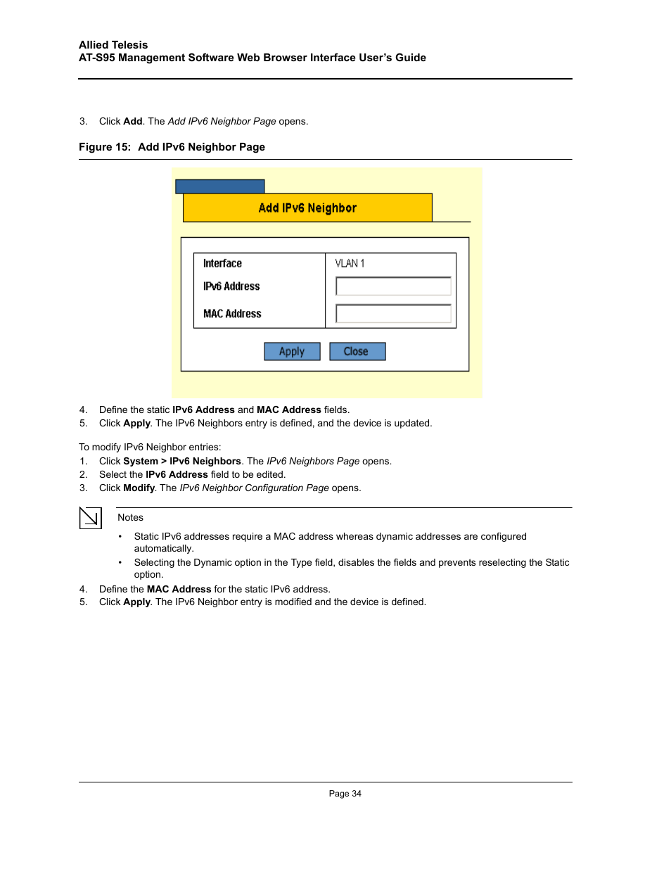 Allied Telesis AT-S95 WEB User Manual | Page 34 / 254
