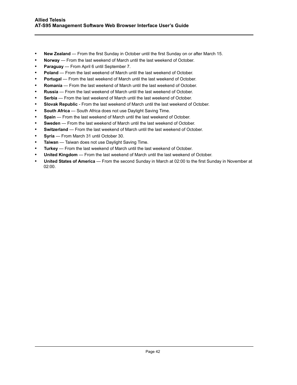 Allied Telesis AT-S95 WEB User Manual | Page 42 / 254