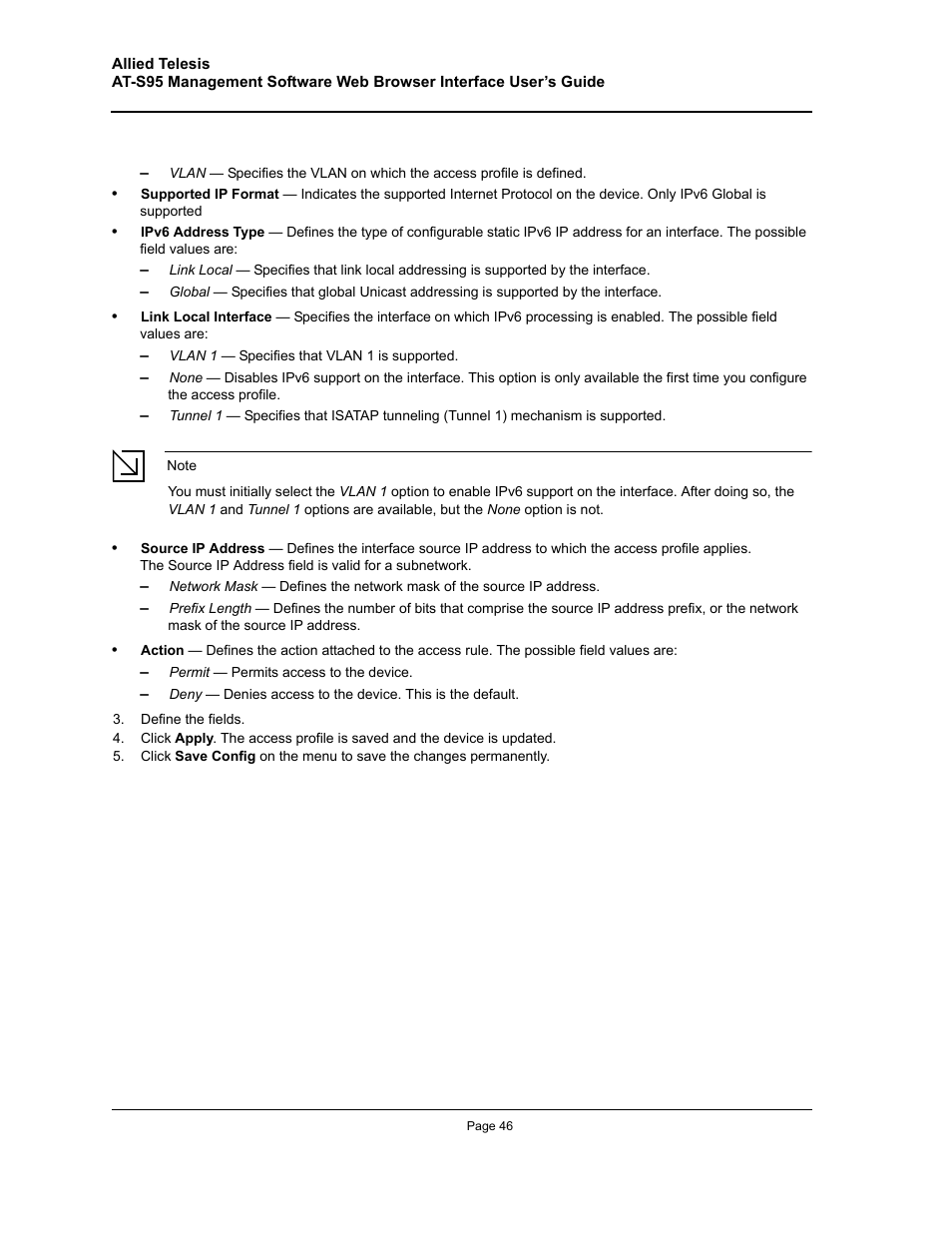 Allied Telesis AT-S95 WEB User Manual | Page 46 / 254