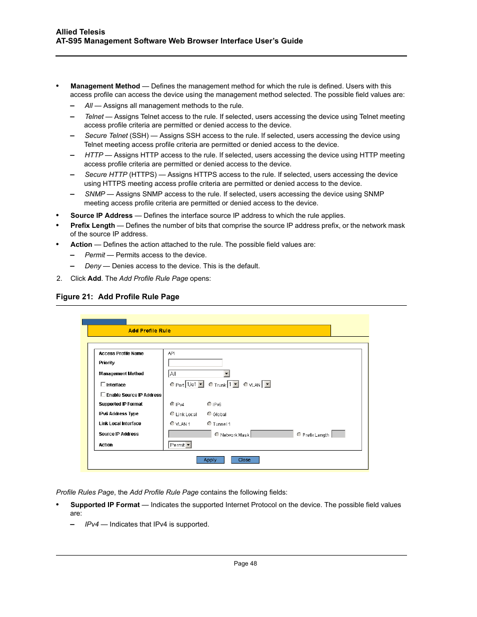 Allied Telesis AT-S95 WEB User Manual | Page 48 / 254