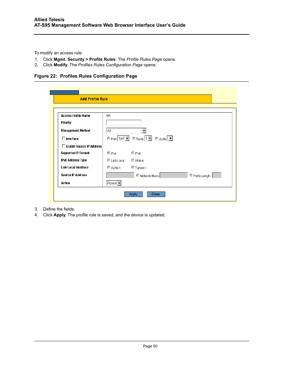 Allied Telesis AT-S95 WEB User Manual | Page 50 / 254