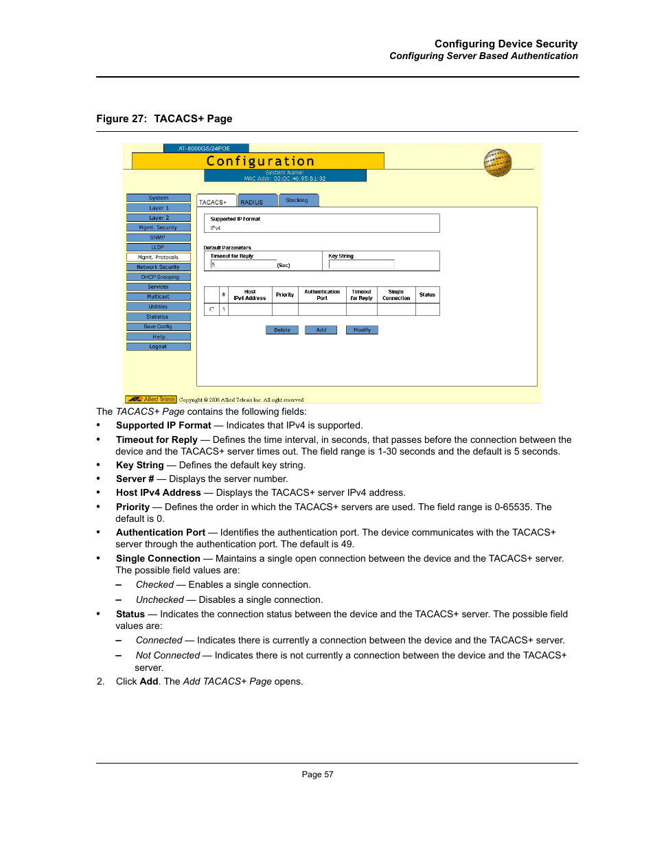 Allied Telesis AT-S95 WEB User Manual | Page 57 / 254