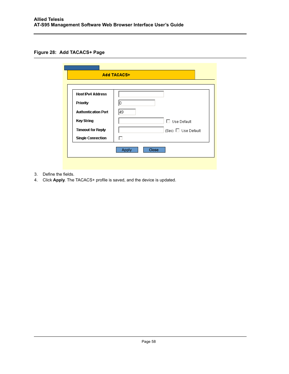 Allied Telesis AT-S95 WEB User Manual | Page 58 / 254