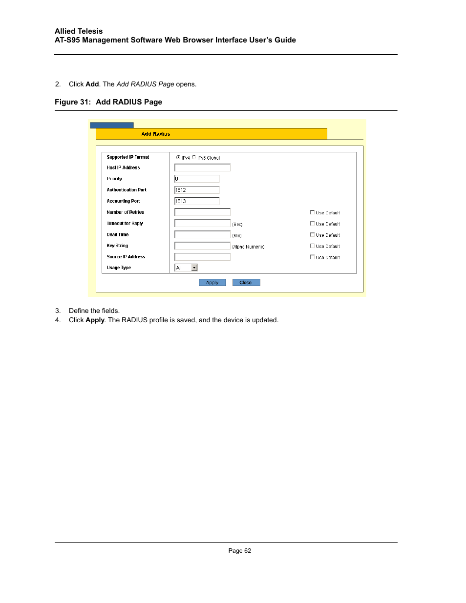 Allied Telesis AT-S95 WEB User Manual | Page 62 / 254