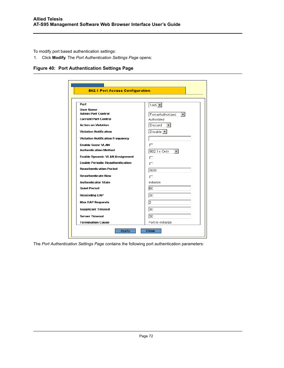 Allied Telesis AT-S95 WEB User Manual | Page 72 / 254