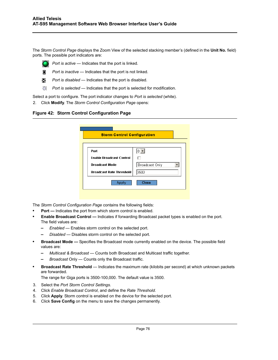 Allied Telesis AT-S95 WEB User Manual | Page 76 / 254