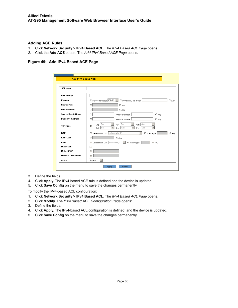 Allied Telesis AT-S95 WEB User Manual | Page 86 / 254