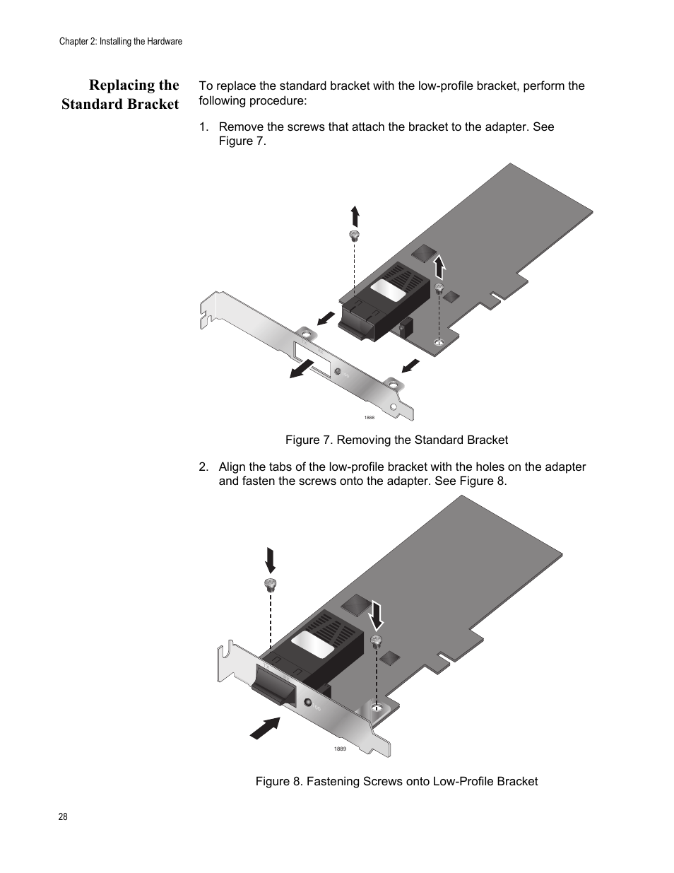 Replacing the standard bracket | Allied Telesis AT-2912T User Manual | Page 28 / 100