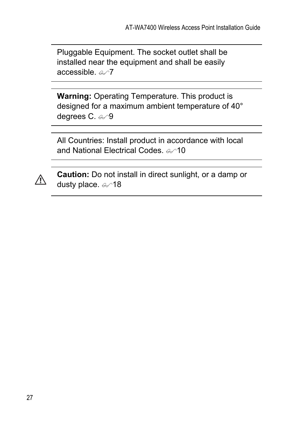 Allied Telesis AT-WA7400 User Manual | Page 29 / 62