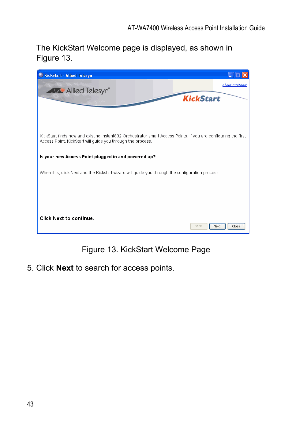 Allied Telesis AT-WA7400 User Manual | Page 45 / 62