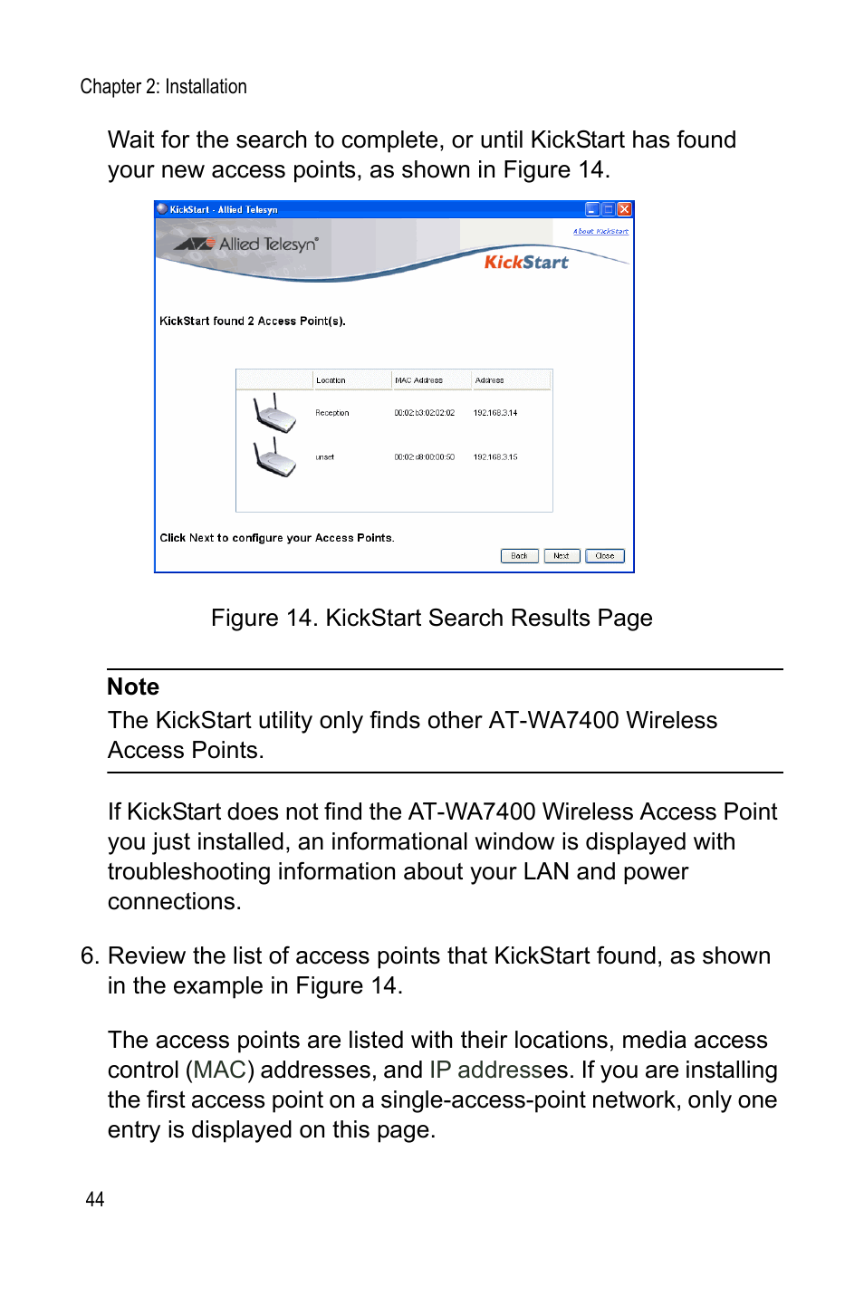 Allied Telesis AT-WA7400 User Manual | Page 46 / 62