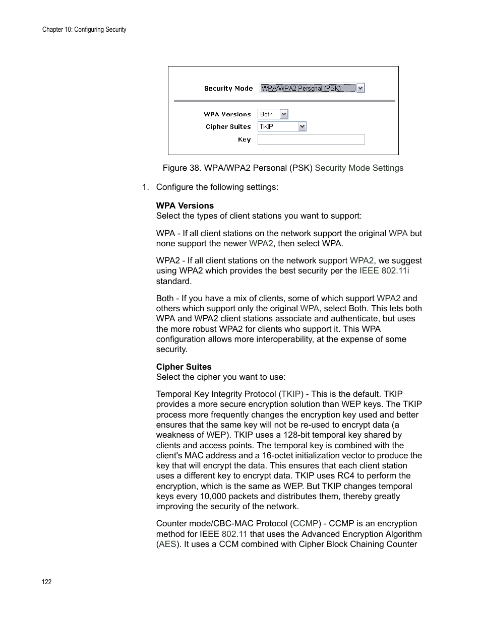 Wpa/wpa2 personal (psk) se | Allied Telesis AT-WA7400/EU User Manual | Page 122 / 364