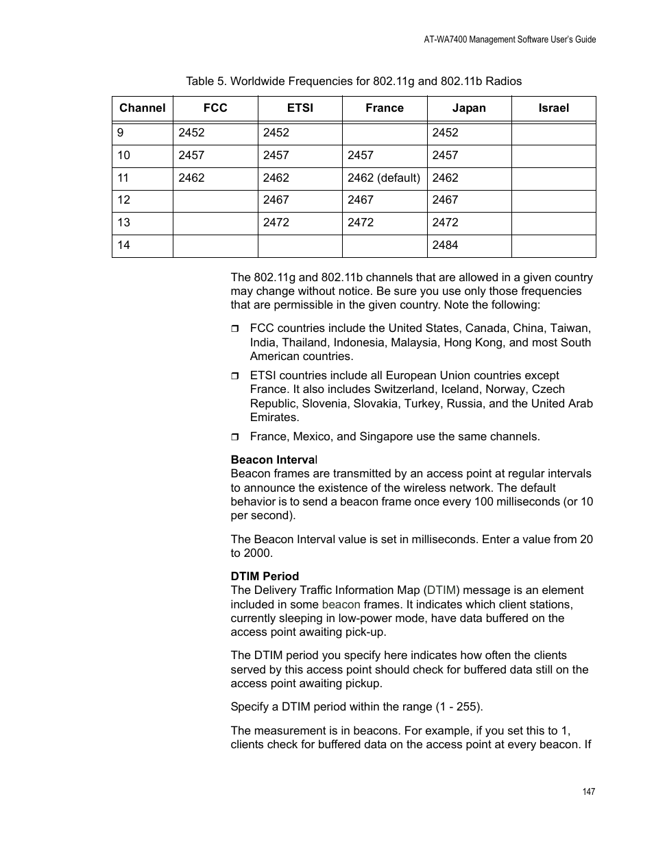 Allied Telesis AT-WA7400/EU User Manual | Page 147 / 364