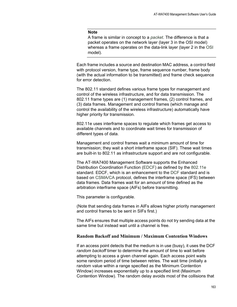 Allied Telesis AT-WA7400/EU User Manual | Page 163 / 364