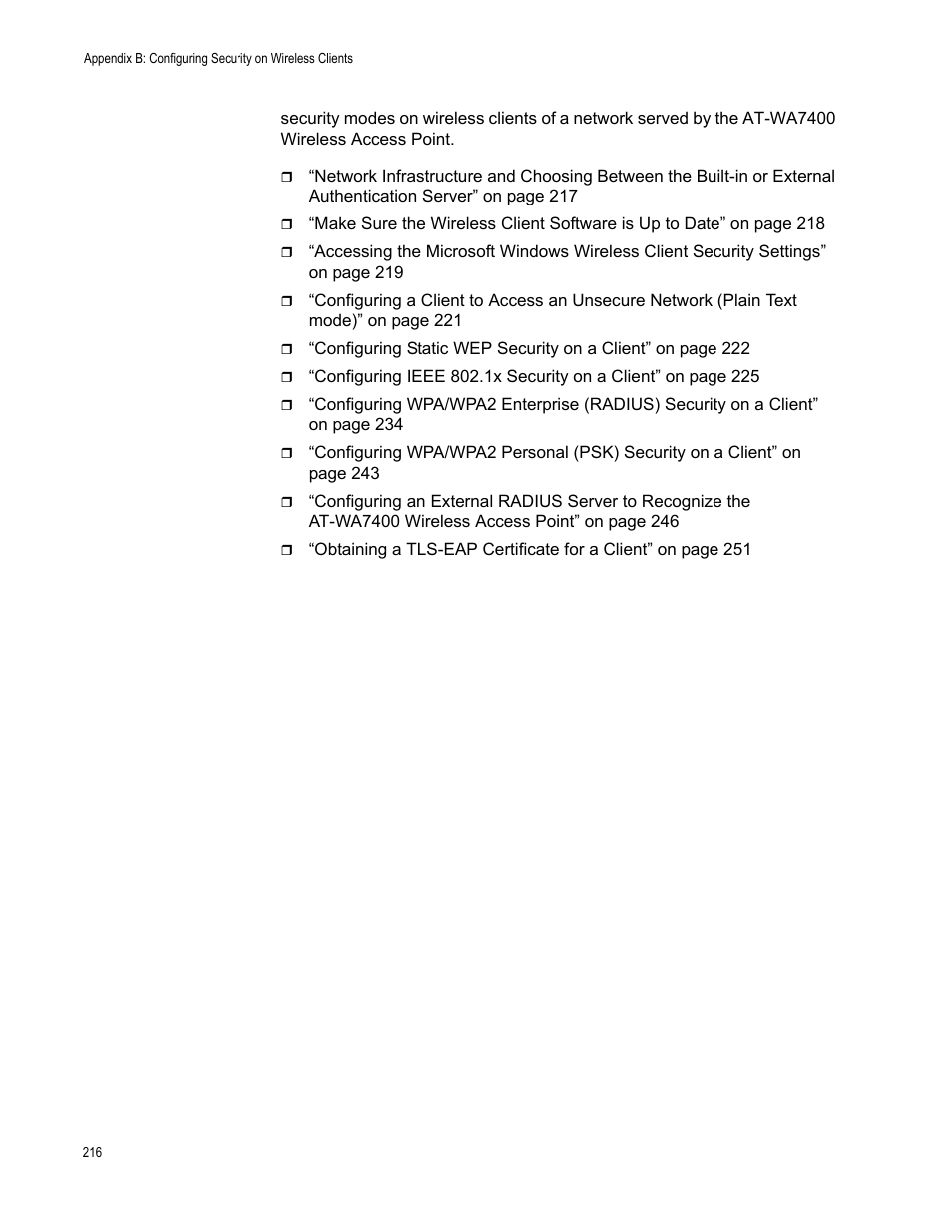 Allied Telesis AT-WA7400/EU User Manual | Page 216 / 364