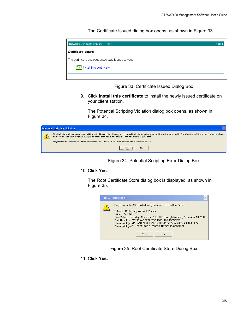 Allied Telesis AT-WA7400/EU User Manual | Page 255 / 364