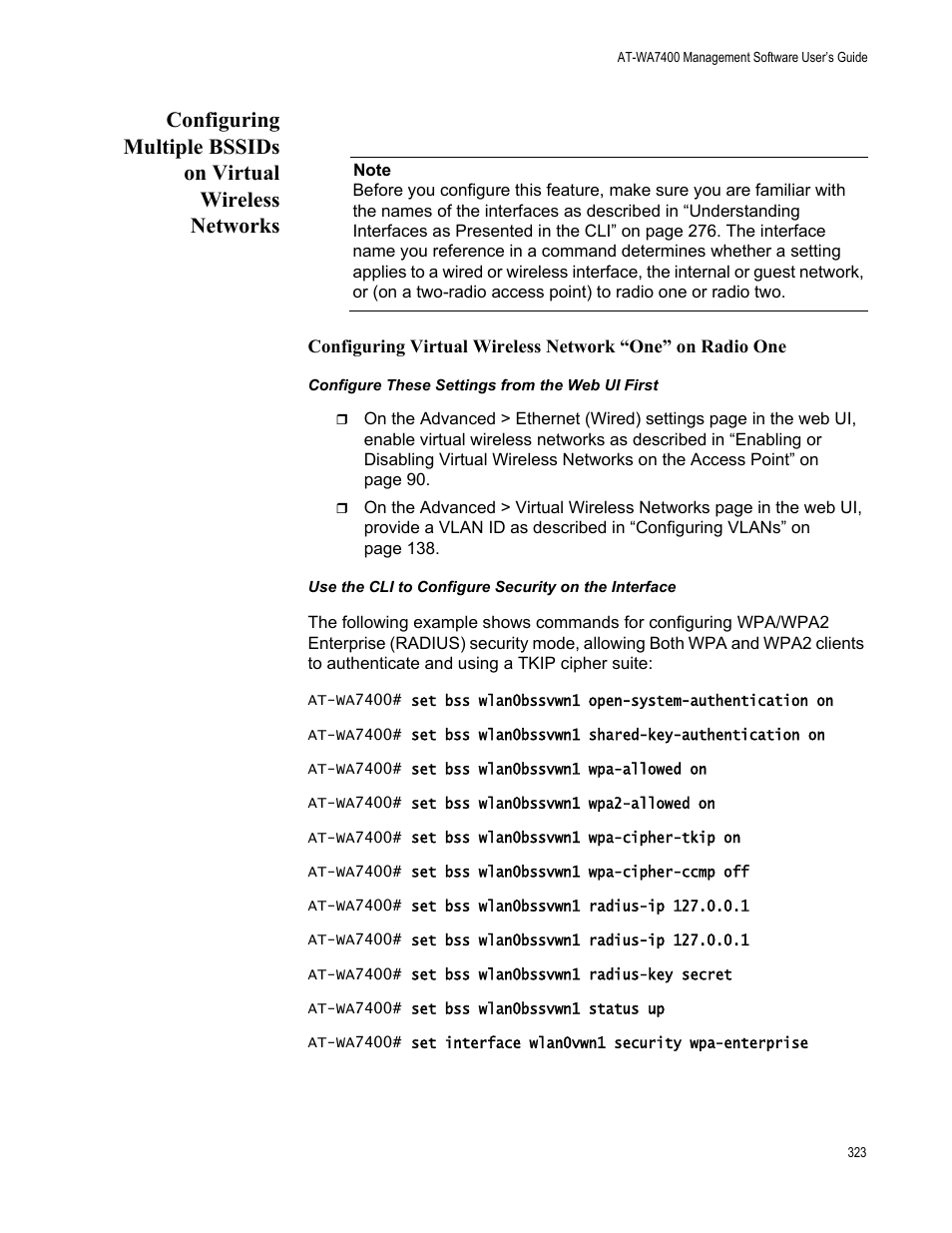 Allied Telesis AT-WA7400/EU User Manual | Page 323 / 364