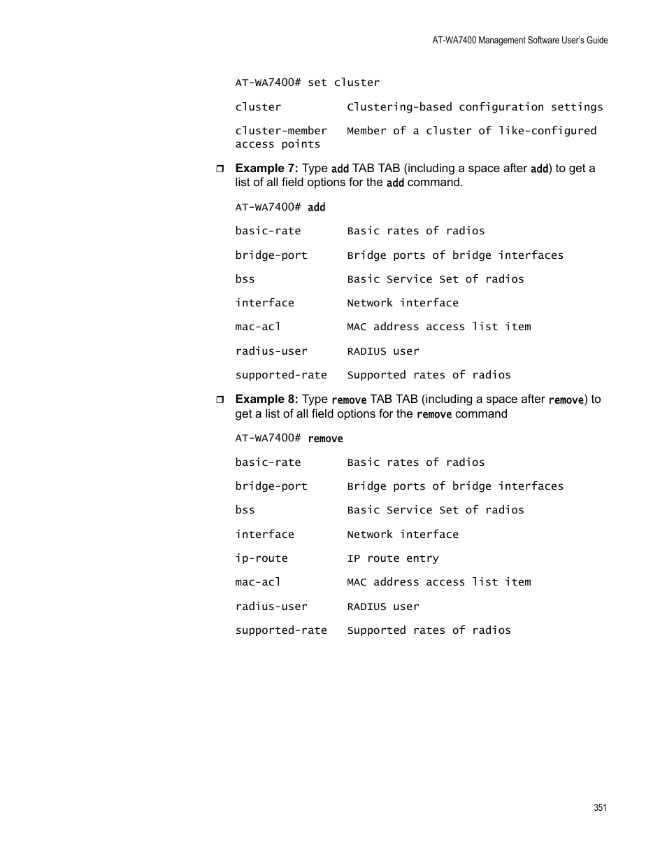 Allied Telesis AT-WA7400/EU User Manual | Page 351 / 364