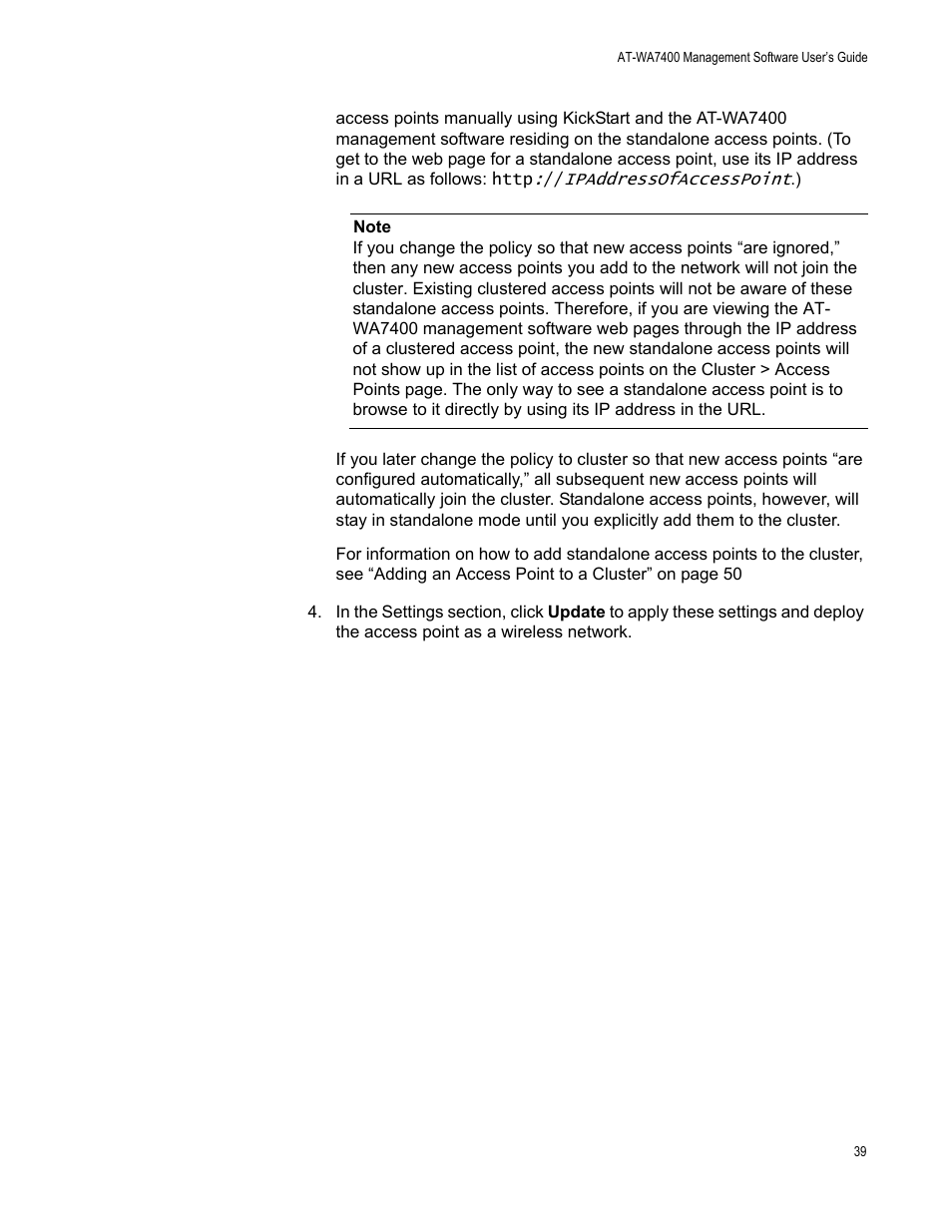 Allied Telesis AT-WA7400/EU User Manual | Page 39 / 364