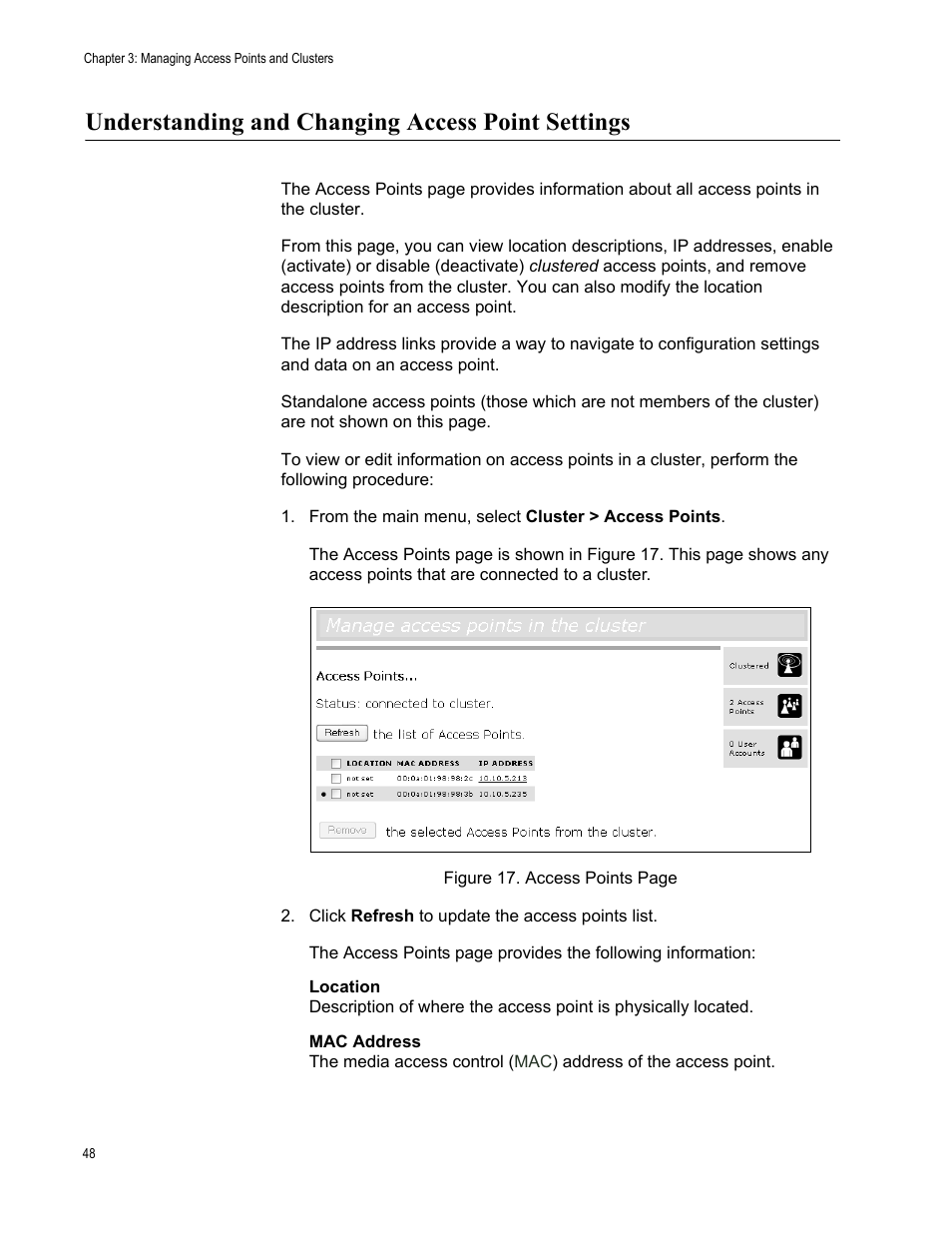Understanding and changing access point settings | Allied Telesis AT-WA7400/EU User Manual | Page 48 / 364