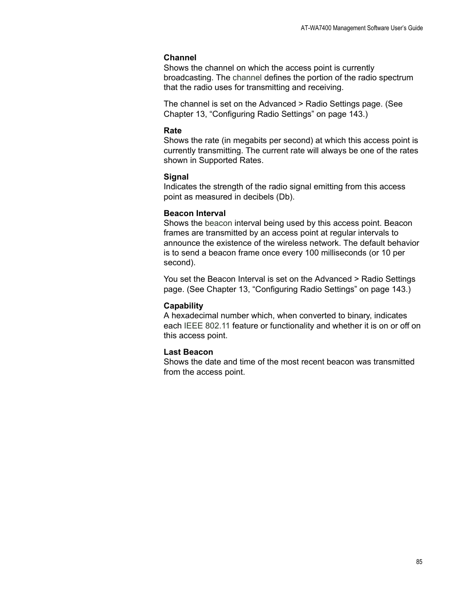 Allied Telesis AT-WA7400/EU User Manual | Page 85 / 364