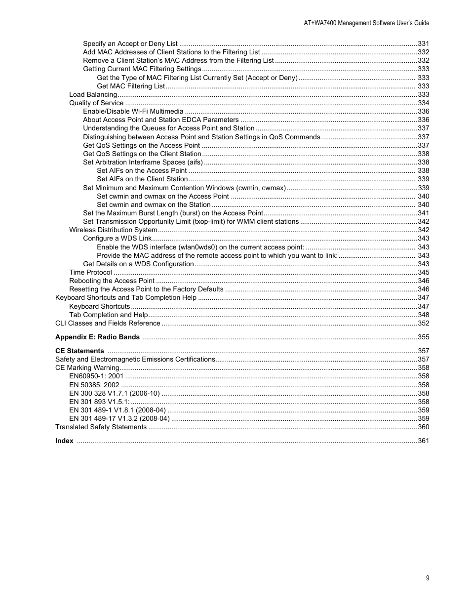 Allied Telesis AT-WA7400/EU User Manual | Page 9 / 364