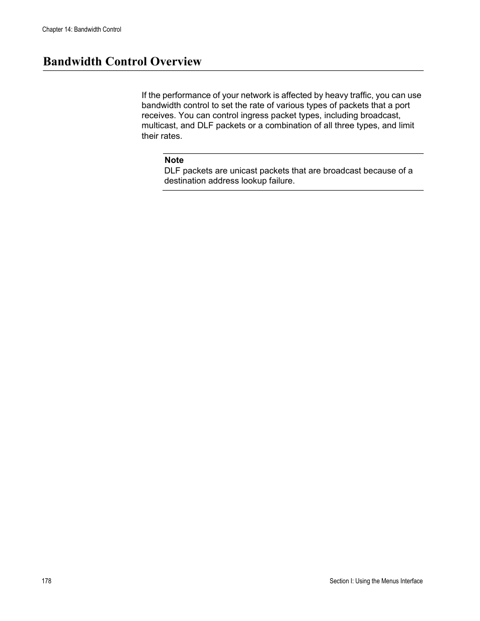 Bandwidth control overview | Allied Telesis AT-S79 User Manual | Page 178 / 348