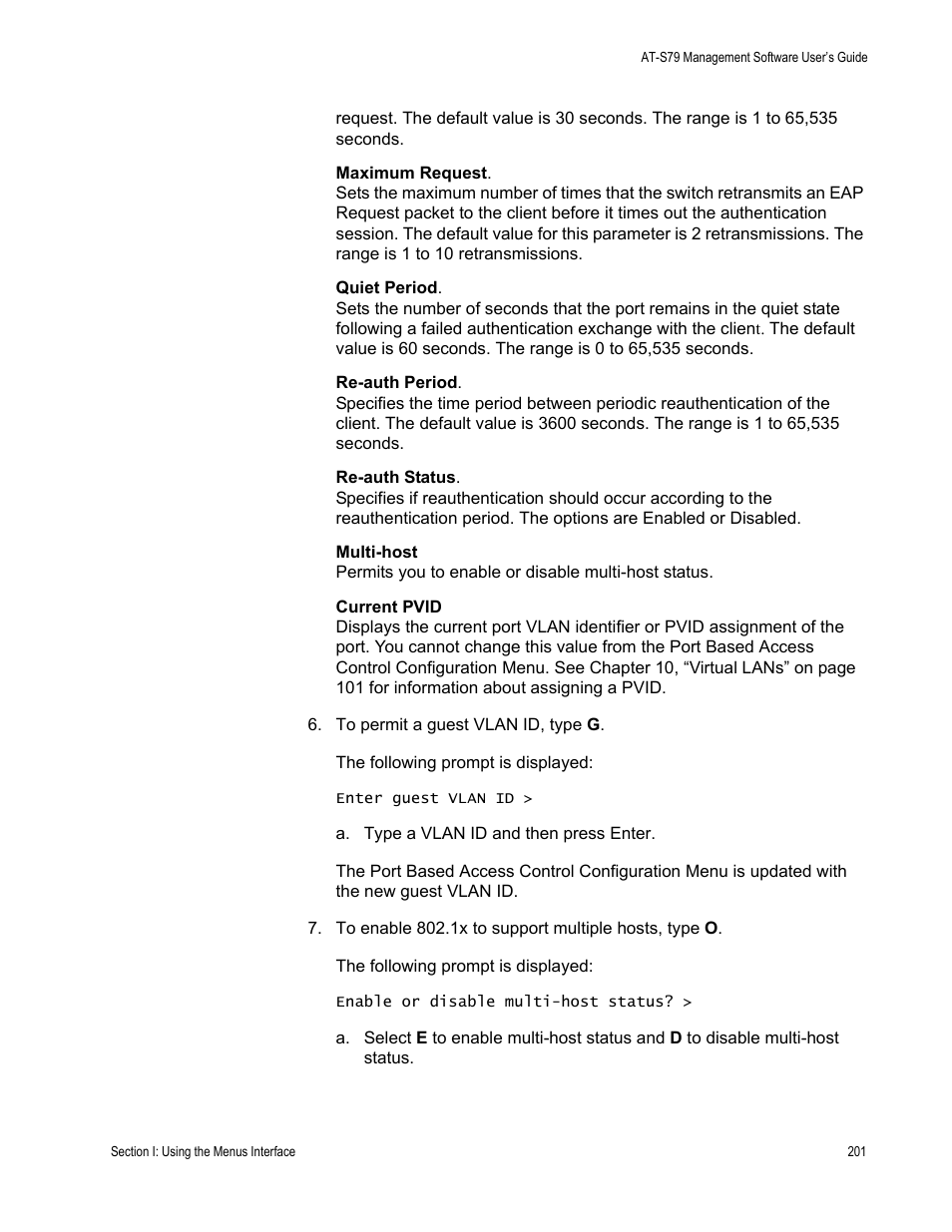 Allied Telesis AT-S79 User Manual | Page 201 / 348