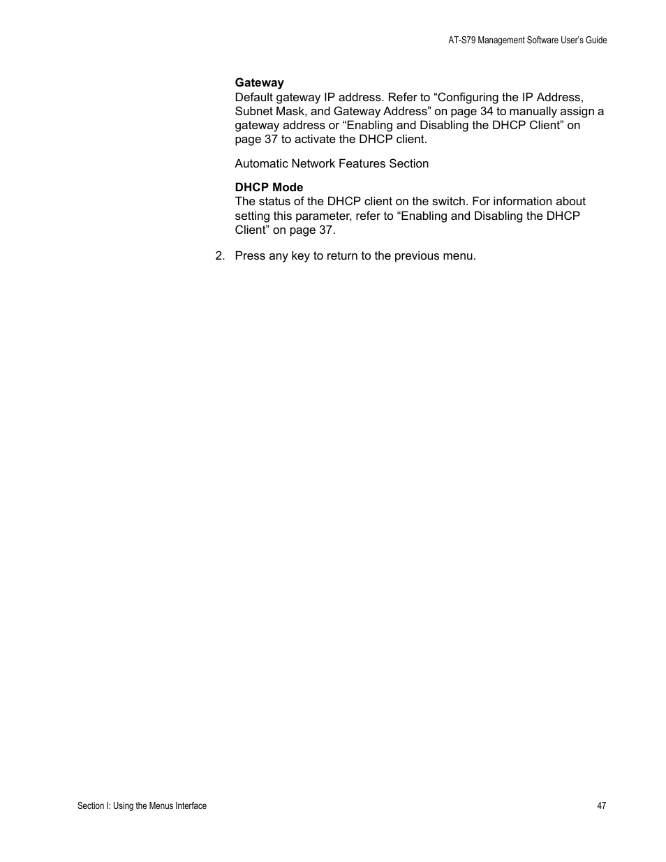 Allied Telesis AT-S79 User Manual | Page 47 / 348