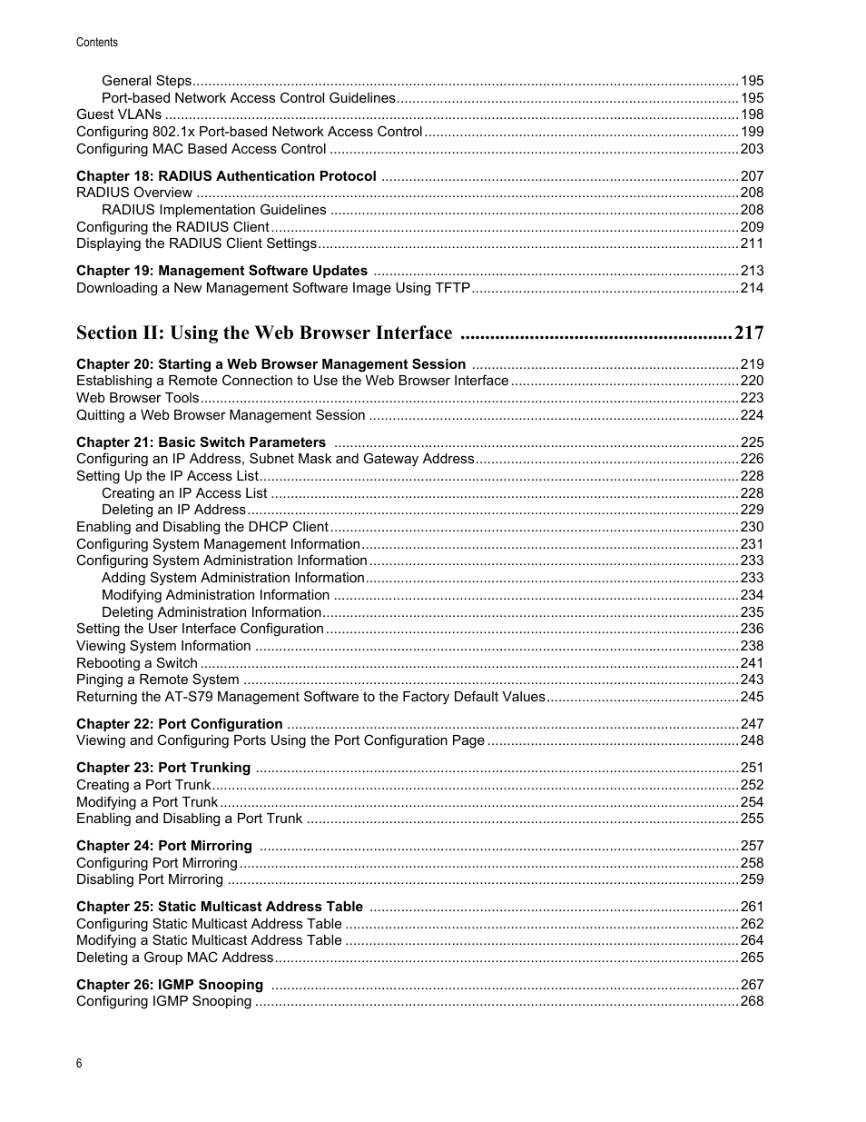 Allied Telesis AT-S79 User Manual | Page 6 / 348