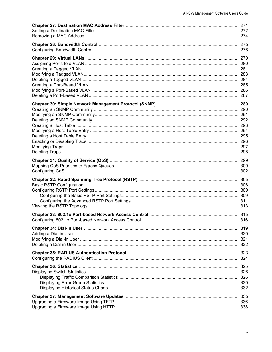 Allied Telesis AT-S79 User Manual | Page 7 / 348