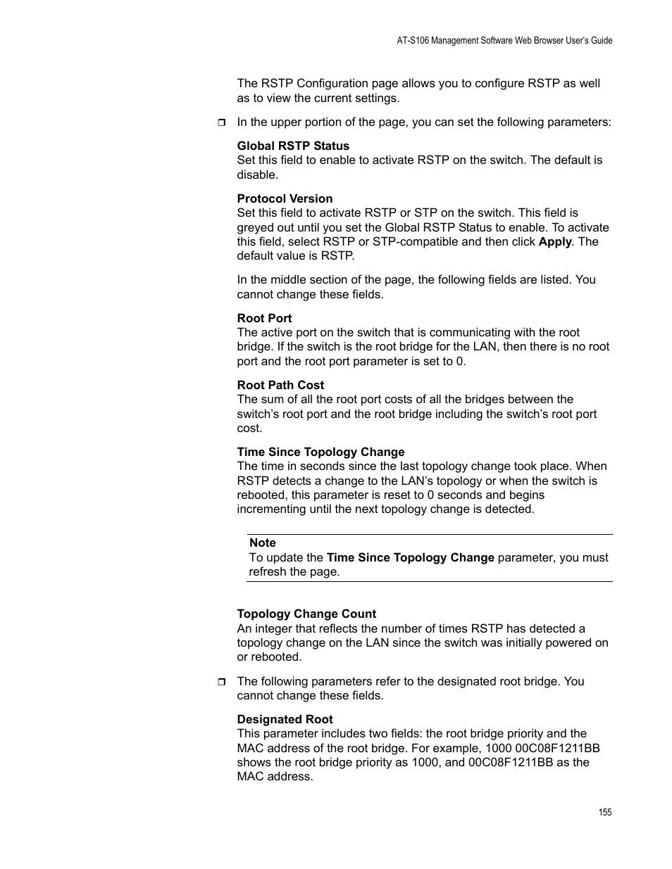 Allied Telesis AT-S106 User Manual | Page 155 / 226
