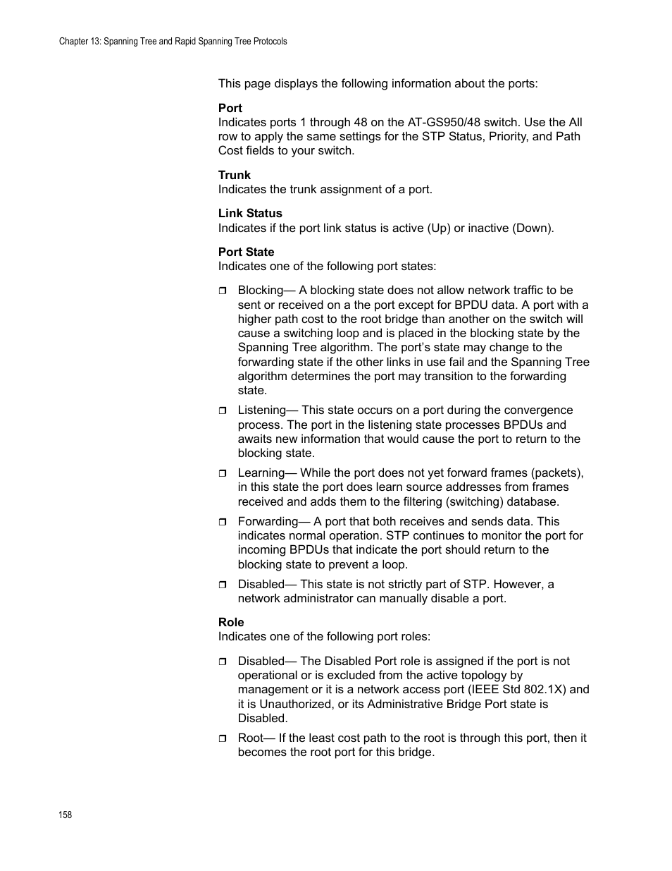 Allied Telesis AT-S106 User Manual | Page 158 / 226
