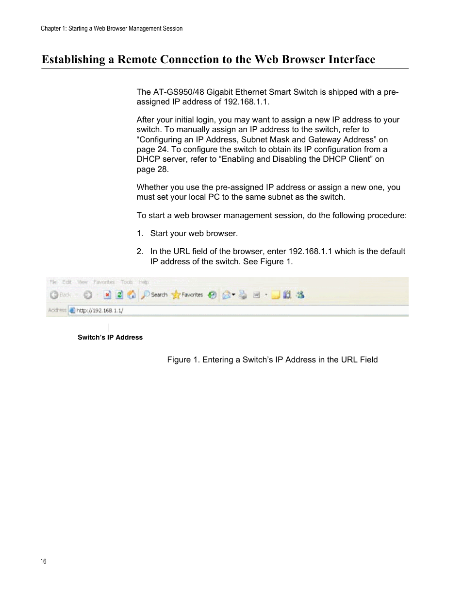 Allied Telesis AT-S106 User Manual | Page 16 / 226