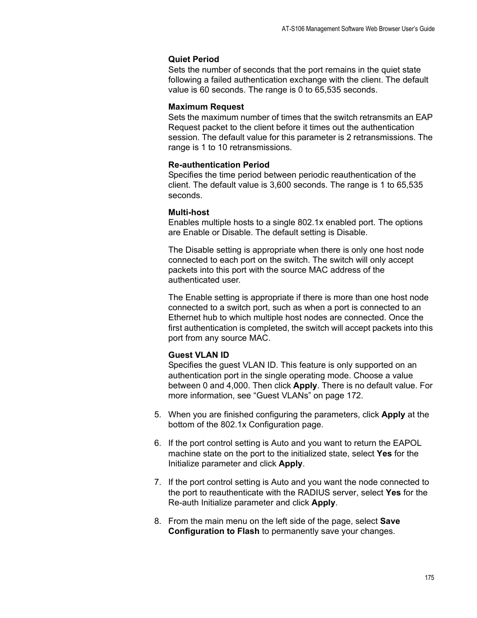 Allied Telesis AT-S106 User Manual | Page 175 / 226