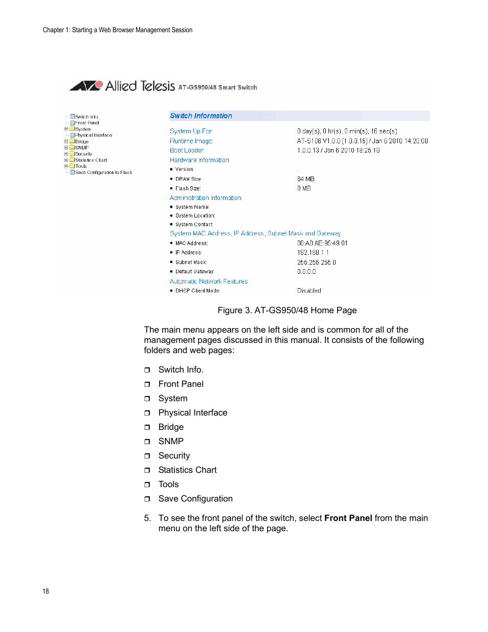 Allied Telesis AT-S106 User Manual | Page 18 / 226